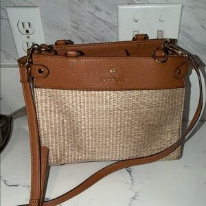 Nanette Lepore and Tan Woven Crossbody Bag